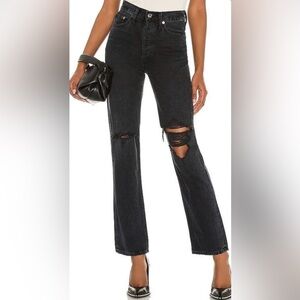 A Golde Lana Mid Rise Vintage Straight Jeans